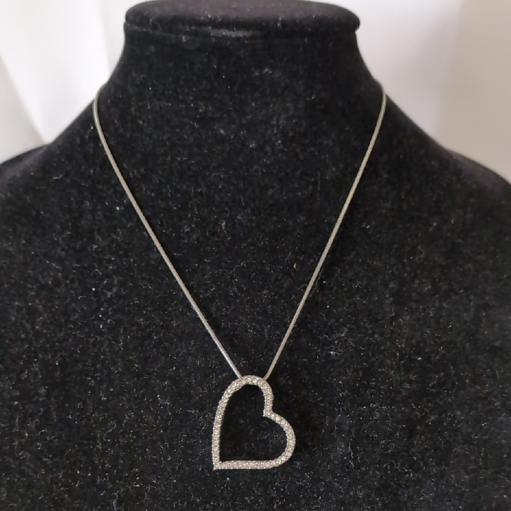 Rhinestone Heart Necklace